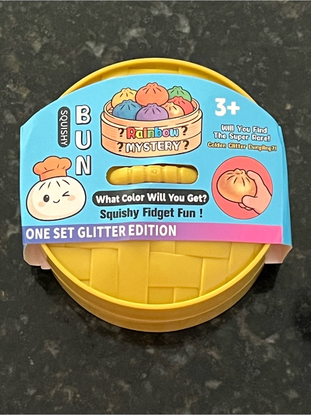 Viral Rainbow Mystery Squishy Bun Glitter Edition